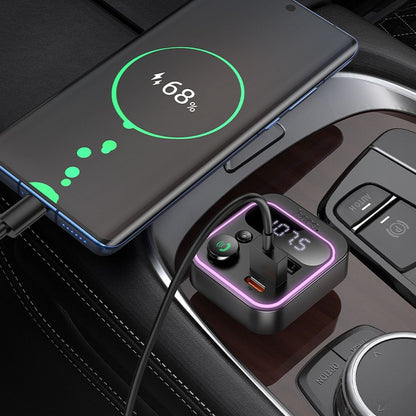 HOCO E85 Bluetooth FM Modulator, 2 x USB-A - 1 x USB-C