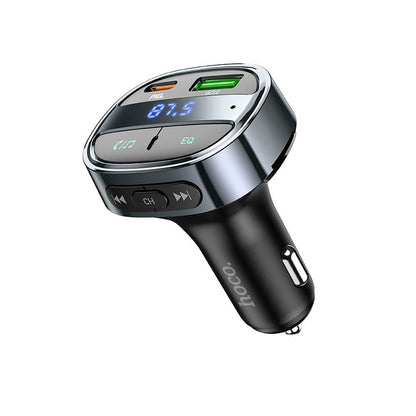 Bluetooth FM Modulator HOCO E70, 1 x USB-A - 1 x USB-C - microSD