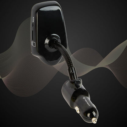 FM Bluetooth модулатор Techsuit MFM4, 1 x USB-A - 1 x 3.5mm - 1 x microSD, Черен