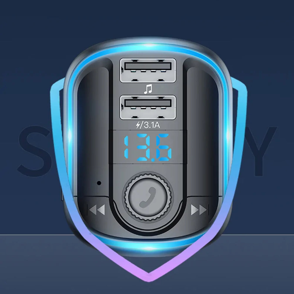 FM Bluetooth модулатор Yesido Y44, 2 x USB-A - 1 x microSD