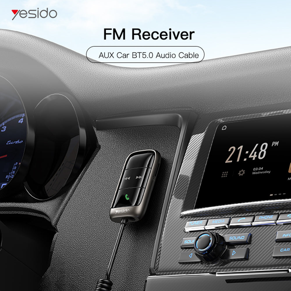 FM модулатор Bluetooth Yesido YAU32, 1 x 3.5mm - 1 x microSD