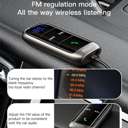 FM модулатор Bluetooth Yesido YAU32, 1 x 3.5mm - 1 x microSD