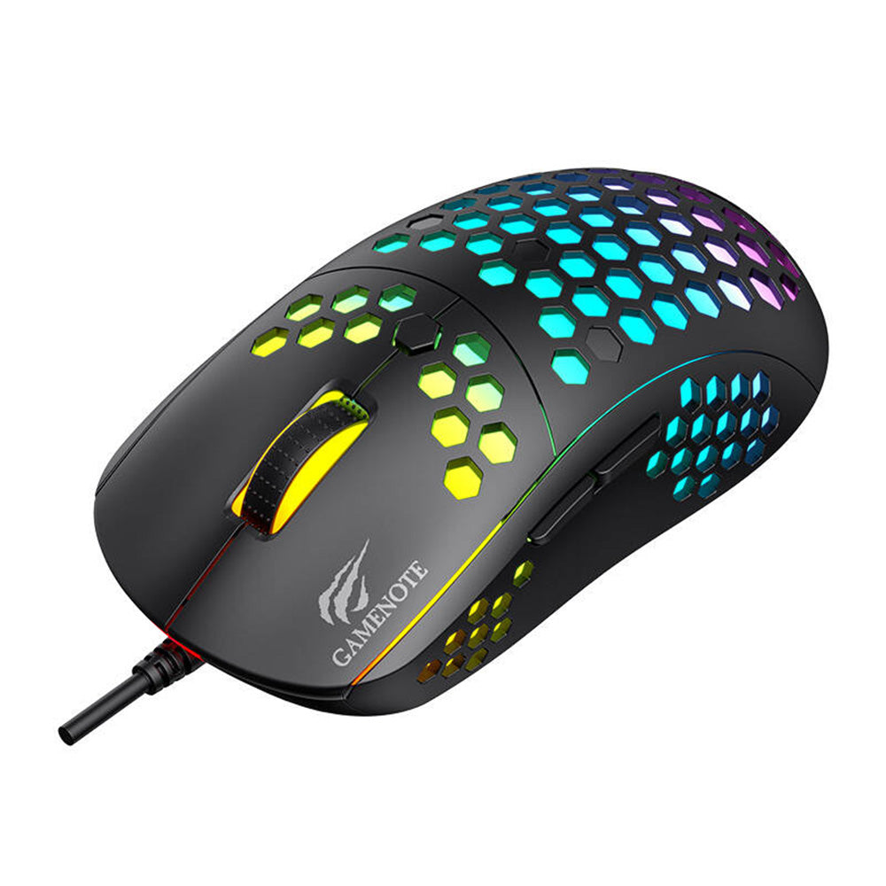 Геймърска мишка с кабел USB HAVIT MS1032, RGB, 800DPI - 6400DPI, Черна
