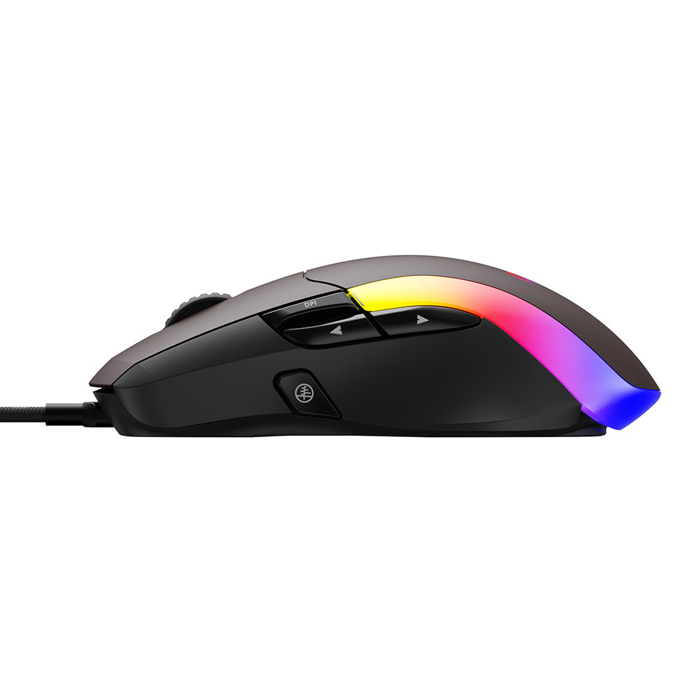 Геймърска мишка с кабел USB HAVIT MS959S, RGB, 1200DPI - 8000DPI, 1.6m, Черно Окра