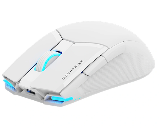Безжична геймърска мишка Machenike M7 Pro, 1000DPI - 26000DPI, RGB, бяла