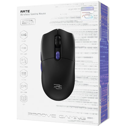 Mouse Gaming Wireless Proove Rate Special Edition, 800DPI - 12000DPI, Черен CMRTWRS03001