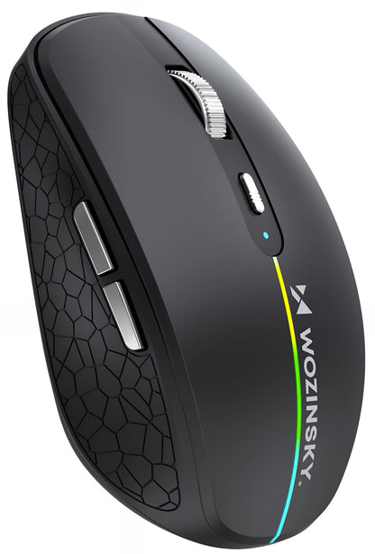 Безжична гейминг мишка WZK WMGK-1132, 1600DPI, RGB, BT / Wi-Fi, Черен