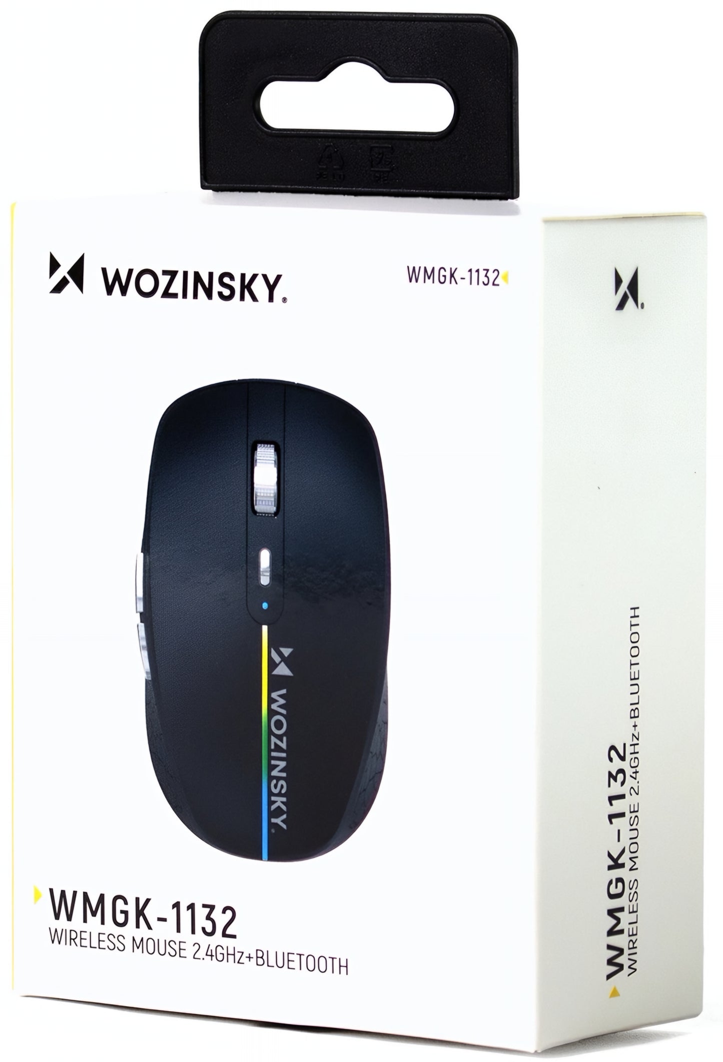 Безжична гейминг мишка WZK WMGK-1132, 1600DPI, RGB, BT / Wi-Fi, Черен