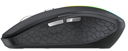 Безжична гейминг мишка WZK WMGK-1132, 1600DPI, RGB, BT / Wi-Fi, Черен