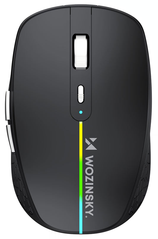Безжична гейминг мишка WZK WMGK-1132, 1600DPI, RGB, BT / Wi-Fi, Черен