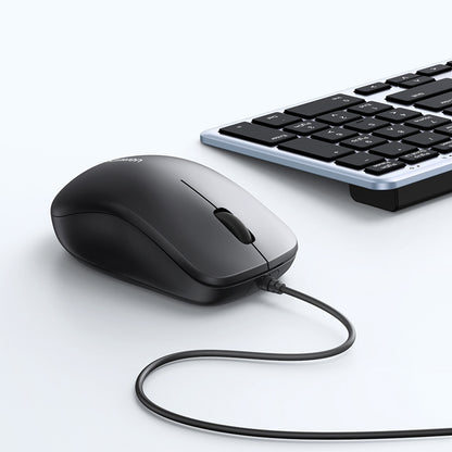 Мишка с кабел USB UGREEN MU007, 1200DPI, 1.5m, Черен