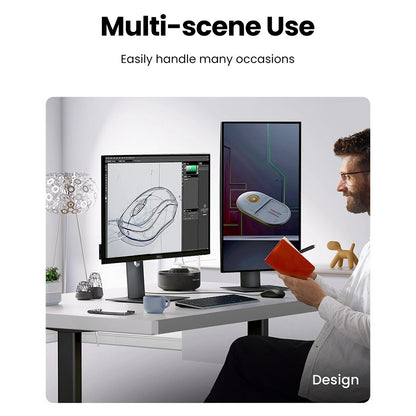 Мишка с кабел USB UGREEN MU007, 1200DPI, 1.5m, Черен