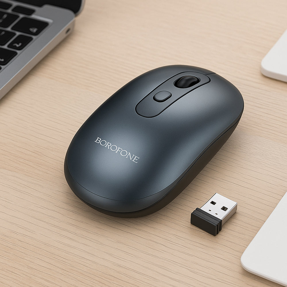 Безжична мишка Borofone BG13 Winner, 1600DPI, Сива