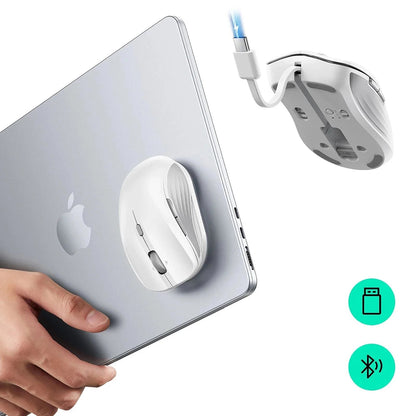 Безжична мишка ESR MagMouse, 800DPI - 4800DPI, BT / Wi-Fi, Бяла