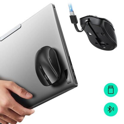 Безжична мишка ESR MagMouse, 800DPI - 4800DPI, BT / Wi-Fi, Черен