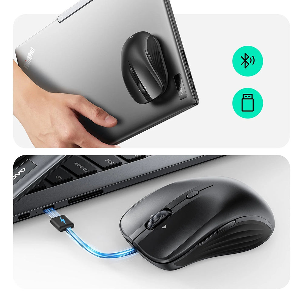 Безжична мишка ESR MagMouse, 800DPI - 4800DPI, BT / Wi-Fi, Черен