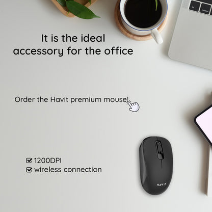 Безжична мишка HAVIT MS626GT, 1200DPI, Черно-Синя