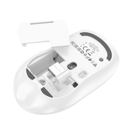 Безжична мишка HOCO GM25, 1600DPI, BT / Wi-Fi, Бяла