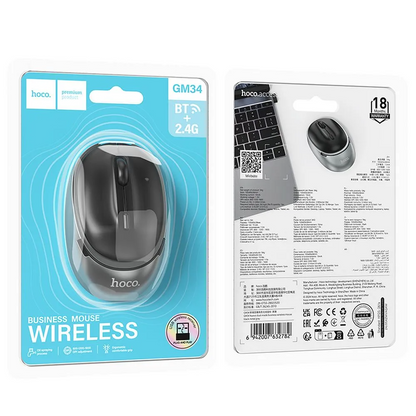 Безжична мишка HOCO GM34, 1600DPI, BT / Wi-Fi, Черна