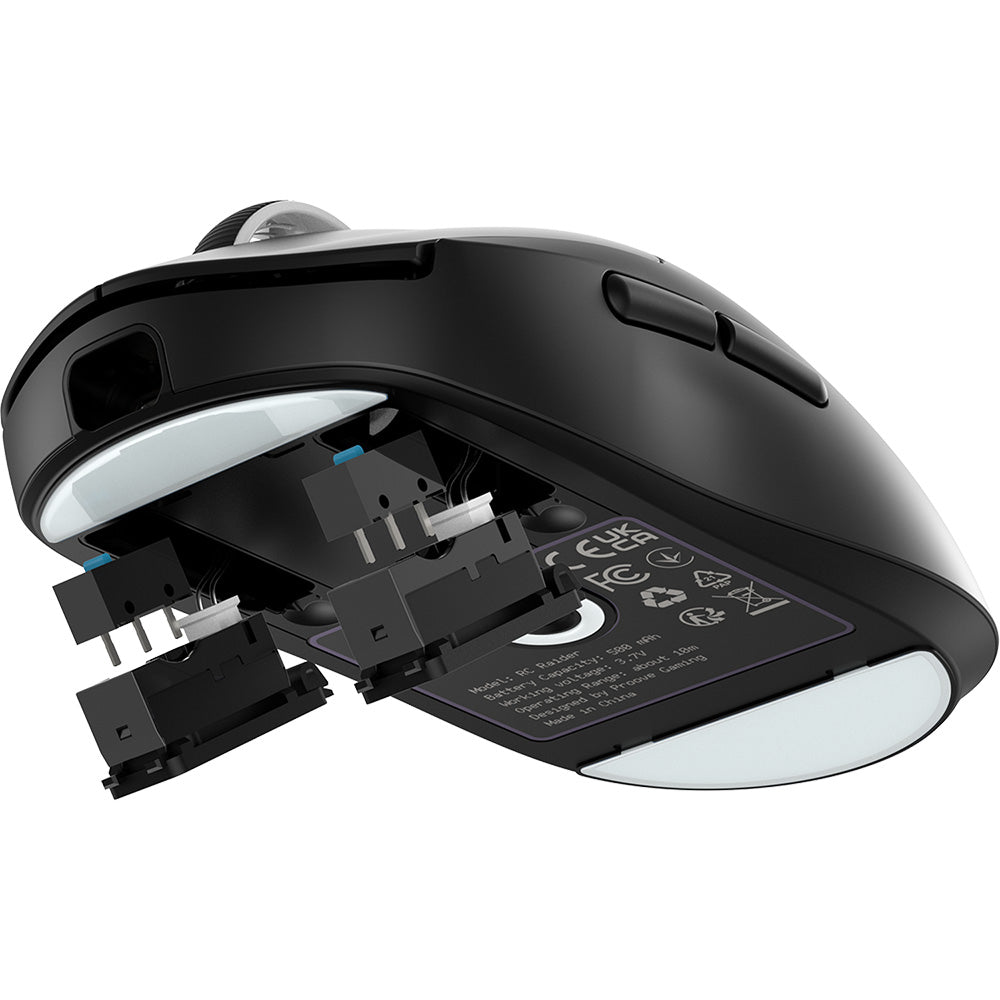 Безжична мишка Proove RC Raider 8K, 800DPI - 32000DPI, BT / Wi-Fi / Wired, Черна WMRR00122001