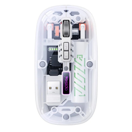 Yesido KB29 Wireless Mouse, 800DPI - 1600DPI, BT / Wi-Fi, White