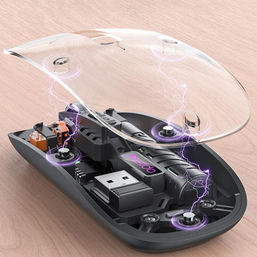 Безжична мишка Yesido KB29, 800DPI - 1600DPI, BT / Wi-Fi, Бяла