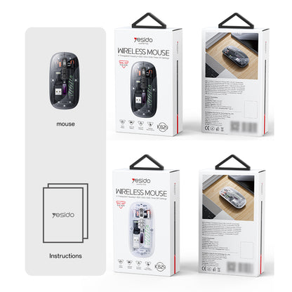 Безжична мишка Yesido KB29, 800DPI - 1600DPI, BT / Wi-Fi, Бяла
