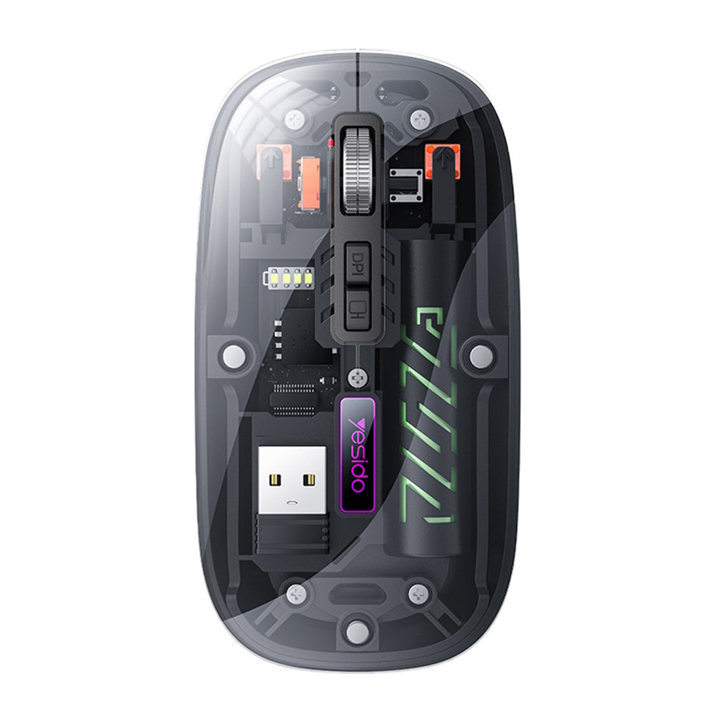 Безжична мишка Yesido KB29, 800DPI - 1600DPI, BT / Wi-Fi, Черна
