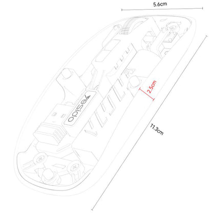 Безжична мишка Yesido KB29, 800DPI - 1600DPI, BT / Wi-Fi, Черна
