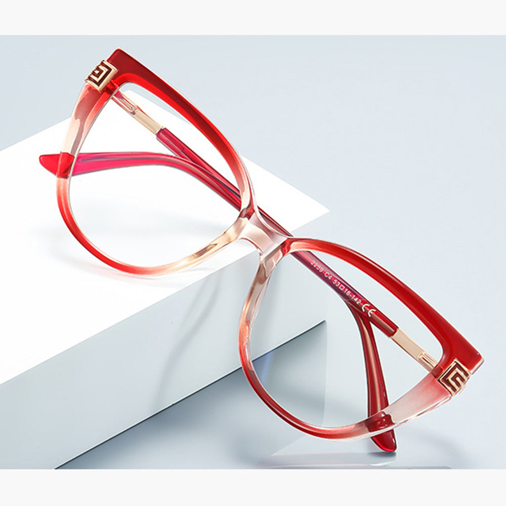 Techsuit 2259 Women's Computer Glasses, Anti-Blue Light, Brown