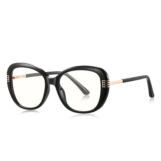 Techsuit 2265 Women's Computer Glasses, Anti-Blue Light, Black Gold