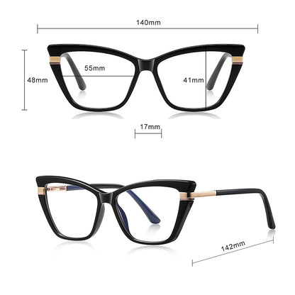 Women's Computer Glasses Techsuit 2271, Anti-Blue Light, Black