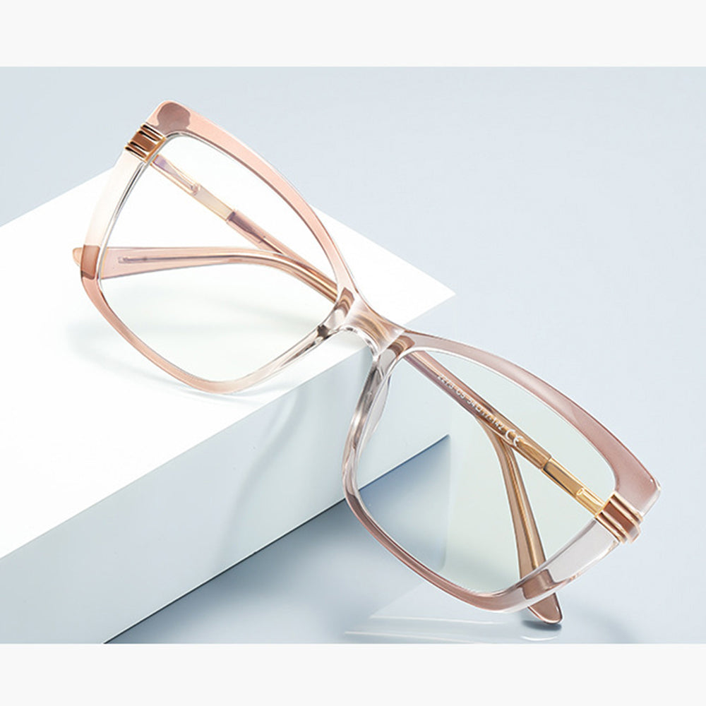 Techsuit 2273 Women's Computer Glasses, Anti-Blue Light, Brown