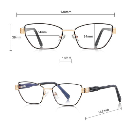 Techsuit 3162 Women's Computer Glasses, Anti-Blue Light, Gold