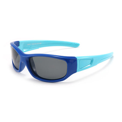 Techsuit 800-C28 Kids' Sports Sunglasses, Polarized, Light Blue