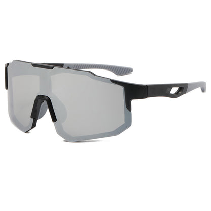 Unisex Techsuit 9337 Cycling Glasses, UV Protection, Black Silver