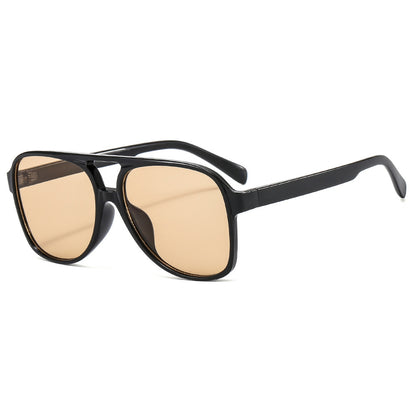 Унисекс слънчеви очила Techsuit 98061, UV защита, черни светлокафяви
