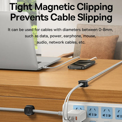 Организатор за кабели Baseus Lite Magnetic, Комплект 3 Броя, Бял B01331106211-00