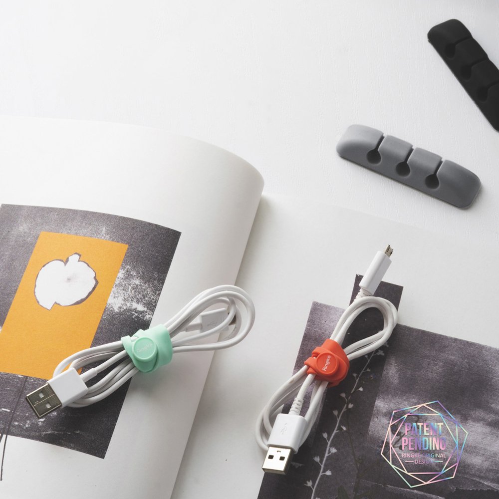 Организатор за кабели Ringke, Комплект 4 броя, Различни цветове