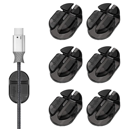 Ringke Cable Organizer, Set of 6 Pieces, Black