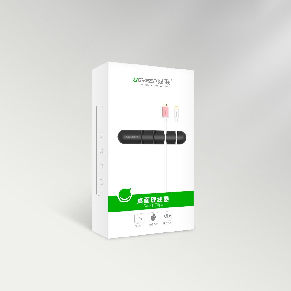 Организатор за кабели UGREEN, Комплект 2 броя, Черен