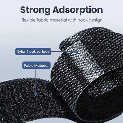 Организатор за кабели UGREEN LP401, Velcro, Комплект 3 броя, Черен