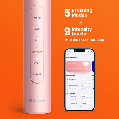 Електрическа четка за зъби Bitvae S2 Smart, розова
