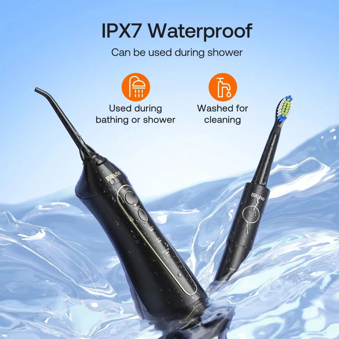 Electric Toothbrush and Oral Irrigator Bitvae E11 + F5020E, Black
