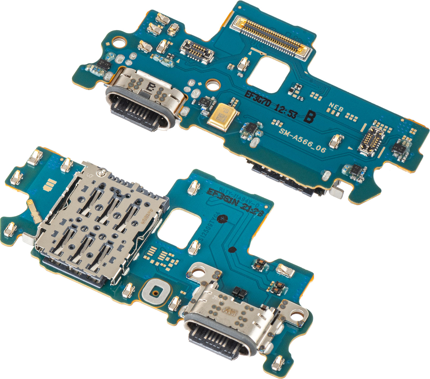 Платка с конектор за зареждане - микрофон - модул четец на SIM карти Samsung Galaxy A56 A566, Service Pack GH96-19091A