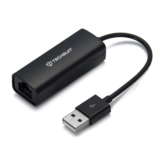 Мрежова карта Techsuit AC19, RJ45, USB, Черна