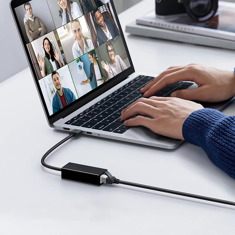 Мрежова карта Techsuit AC19, RJ45, USB, Черна