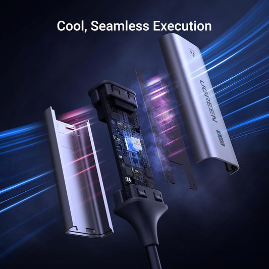 Мрежова карта UGREEN CM648 (25052), RJ45, USB-C, Сивa