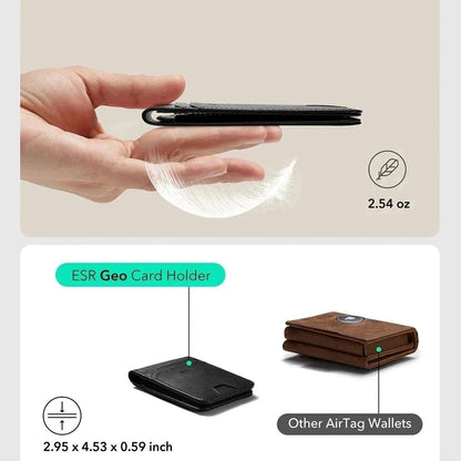 Портфейл ESR Classic Geo с функция Find My и защита RFID, кафяв
