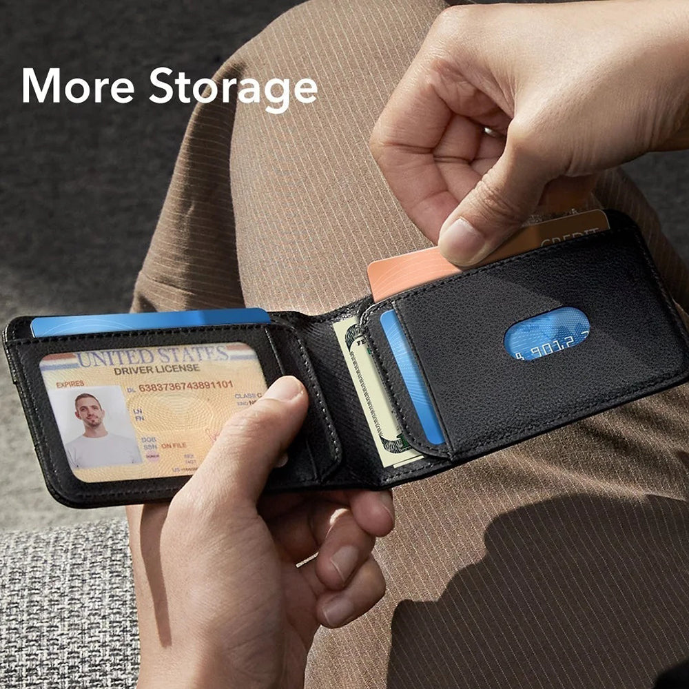 Портфейл ESR Classic Geo с функция Find My и защита RFID, кафяв